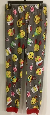 Pantalones de salón emoji navideños unisex adulto talla mujer M ~ hombre - S NUEVO Foto 1 de 4