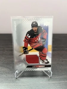 2022 Upper Deck Team Canada Juniors Men's U-20 Jersey Relics Justin Sourdif #16 - Picture 1 of 2