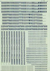 Microscale HO Old West Alphabet & Number Jumble Blue 90047 - Picture 1 of 1