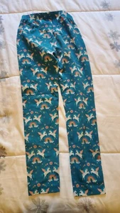 Youth Girls Hanna Andersson Green Unicorn Leggings Size 130 / US 8 Years - Picture 1 of 4