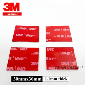 3M DOUBLE SIDED PADS Strong Heavy VHB Adhesive Mounting Tape Square 30mmx30mm - Picture 1 of 3