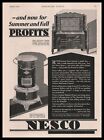 1929 Nesco Milwaukee Kerosene And Safematic Gas Radiant Heaters Vintage Print Ad