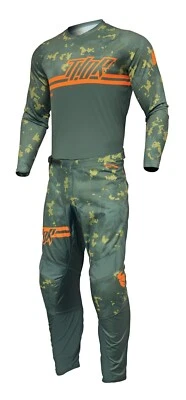 Thor MX Sector Digi Camo / Checker Jersey & Pant Combo Set ATV Riding Gear '24 - Image 1 of 3