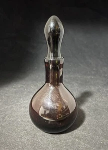 Pilgrim Glass Amethyst Purple Boudoir Bottle Hand Blown With Stopper MCM - Picture 1 of 8