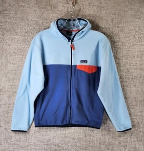 Patagonia Synchilla Fleece Hoodie Kids XL 14 Blue Lightweight Full Zip Jacket - Picture 1 of 12