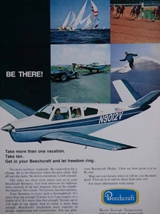 "Anillo Let Freedom Beechcraft Bonanza Vintage 1970 anuncio impreso original 8,5 x 11" - Imagen 1 de 3