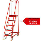 2 Tread x 0.5m Wide Narrow Aisle Warehouse Stairs 1.3m Non Slip Platform Steps