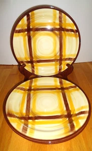 2 VERNON WARE HANDBEMALTE "ORGANDIE" von METLOX-POPPYTRAIL SPEISETELLER - Bild 1 von 5