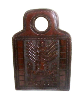 Artesan Peruvian / Handmade 100 % Leather Hand Tooled Tablet Bag - Picture 1 of 17