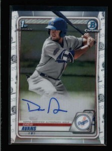 DREW AVANS 2020 BOWMAN CHROME ON CARD ROOKIE AUTOGRAPH AUTO RC AZ6552
