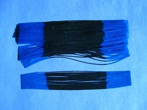10 pestañas de silicona, punta negra/azul T202 para señuelo de pesca cebo giratorio material - Imagen 1 de 1