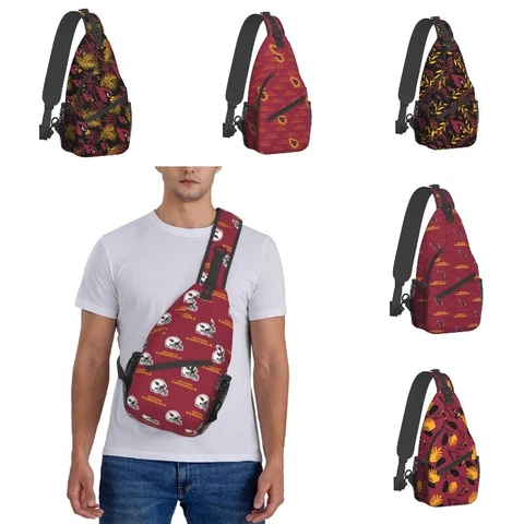 Arizona Cardinals Men's Casual Cross Chest Bag Diagonally Portable Travel Bag Cover