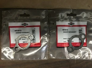 A Pair of Genuine OEM Briggs & Stratton 691613 Exhaust Gasket 67897 805024 - Picture 1 of 1