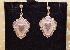RAREST OF RARE PAIR of 9CT ROSE GOLD WATCH FOB MEDALLION EARRINGS HALLMARKS 1928 - Picture 1 of 17