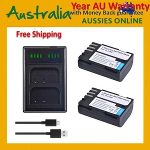2 High Power Battery + Dual USB Charger for Pentax D-LI90,K-5 K-5 II K-5 IIs - Picture 1 of 2