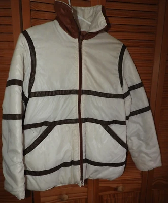 Vintage Kmart Ski Jacket Brown White Women's Large Korea 4506 70's 80's - Image 1 of 4