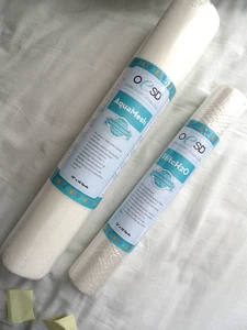 OESD-AQUAMESH-12"X10 YDS AND STITCH H20-15" X 10 YDS-TWO NEW WATER SOLUBLE ROLLS - Picture 1 of 5