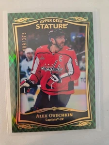 Alex Ovechkin Verde 9/375 23/24 Actualización 2024-25 Cubierta Superior Estatura Hockey - Imagen 1 de 2