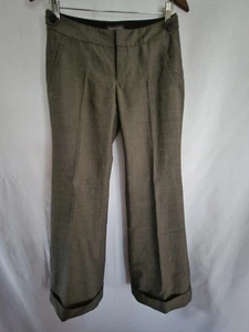 Pantalones Banana Republic Mujer Marrón Mezcla Lana Oliva Vestido Pantalones Talla 2S - Imagen 1 de 8