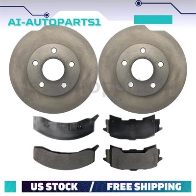 Juego de rotores de freno trasero + pastillas de freno para Pontiac Fiero 1984 1985 1986 1987 Foto 1 de 4