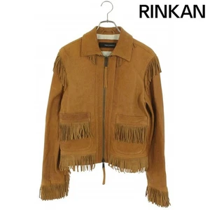 DSQUARED 71 AM038 Fringe Embellished Leather Jacket Men's 46 Used de54a237387e76 - Picture 1 of 4