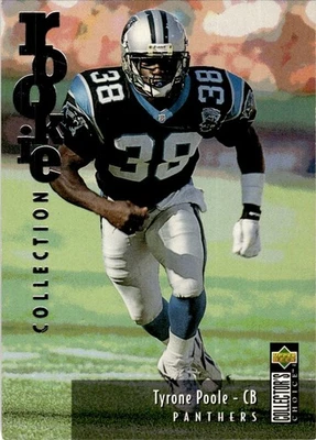 1995 Collector's Choice Rookie Collection Update Tyrone Poole Rookie Carolina - Image 1 of 2