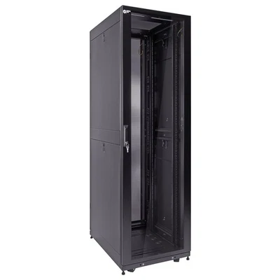 NavePoint 42U Commercial Series with Fan Compatible Top & Glass Door - Parent - Image 1 of 4