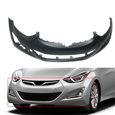 For Elantra 2014-2016 Sedan Front Bumper Cover Replacement Primed 615343714448 - Image 1 of 4