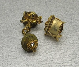 Lot 3 Vintage Mid-Centuruy Modern Pins Lapel Scatter Pins Incl. 1 Menorah Pin 50 - Picture 1 of 5