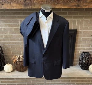 Brooks Brothers mens 48L navy blue Golden Fleece 2-button wool suit w/ trousers - Picture 1 of 10