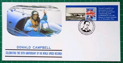 2014 Donald Campbell Celebrating 50 Years World Speed Records Smiler Fdc - Image 1 of 3