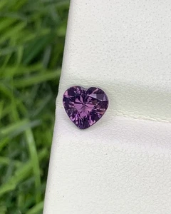 Natural Purple Spinel 0.80 Carat 5.9x5.6 MM Heart Shape Faceted Gemstone - Picture 1 of 5