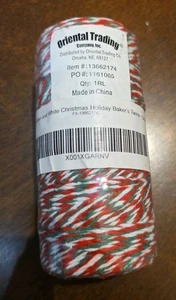 HolidayBakers Twine Craft String 328 Ft Twisted Red Green White Christmas  - Picture 1 of 7