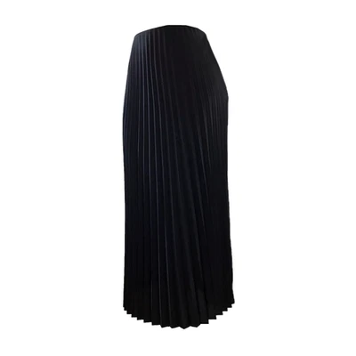 J. Crew Black Satin Pleated Minimalist Chic Quiet Luxury Midi Skirt - S - Image 1 of 4