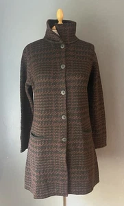 Alpaca Sweater Coat Black And Red Size Small NWT - Picture 1 of 3