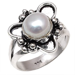 Real Pearl Gemstone Handmade Silver Jewelry "6.5" - Picture 1 of 8