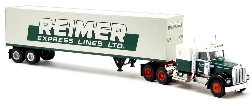 Brekina Kenworth W900 Koffersattelzug "Reimers" Nr. 86258 1/87 /BRN2447