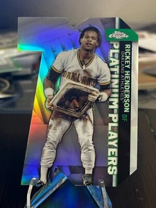 2021 Topps Chrome Update Rickey Henderson Platinum Players Die Cut CPDC-26 - Picture 1 of 2