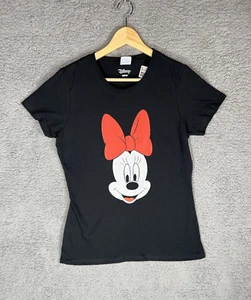 Port & Co Disney Women's Minnie Mickey Mouse Black Crew Neck Tee T-Shirt Small - Picture 1 of 10