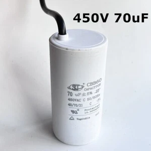 CBB60 70MFD 70uF 450VAC 450V Motor Start HVAC Capacitor with wire - Picture 1 of 1