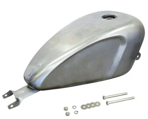 OLD SCHOOL LEGACY 3.8G INDENTED SIDE GAS TANK HARLEY SPORTSTER XL 2007 & UP EFI - Picture 1 of 5