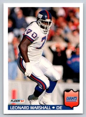 1992 Fleer #297 Leonard Marshall New York Giants - Image 1 of 2
