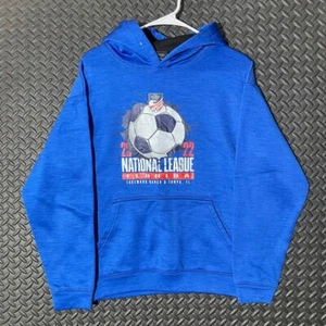 Felpa con cappuccio maglione calcio Dynasty Sportswear blu National League Florida 2022 USYS - Foto 1 di 7