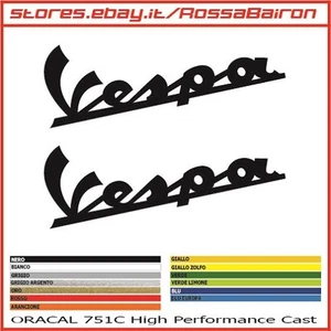 KIT 2 ADESIVI VESPA mm.100x34- STICKERS AUFKLEBER PEGATINAS DECALS PIAGGIO - Imagen 1 de 1