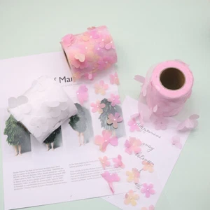 6cm DIY 3D Embroidery Flower Tulle Ribbon Party Wedding Bow Decor Accessories - Picture 1 of 14