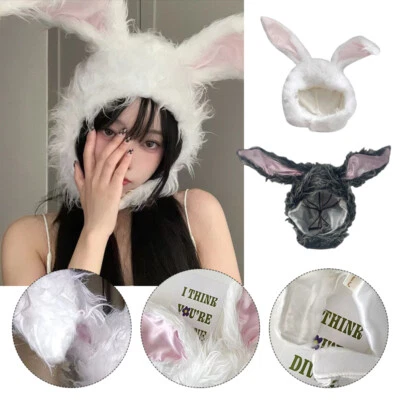 Bunny Ears Hat Rabbit Plush Soft Costume Headwear Cap Photo Props Party Cosplay