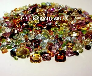 100+ CT MIX LOT LOOSE FACETED NATURAL GEMSTONES MIXED GEMS WHOLESALE LOOSE GEM - Picture 1 of 12