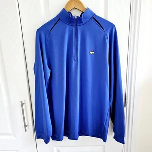 The Masters Long Sleeve Golf 1/4 Zip Masters Tech Size L Blue Top Magnolia Lane - Picture 1 of 9