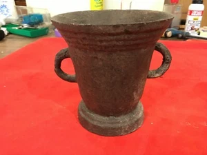 E 78 antiker Eisenmörser Gußeisenmörser Apothekergefäß Mörser - Bild 1 von 1