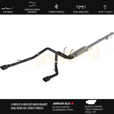 MBRP S5146BLK Catback Exhaust for 2019-2023 RAM 1500 Classic 5.7L Hemi V8 - Imagem 1 de 2